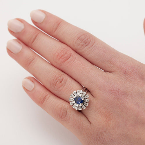Bague 52 Bague saphir vintage 58 Facettes