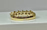 Bague 52 Demi alliance or jaune 6 diamants 58 Facettes AB342