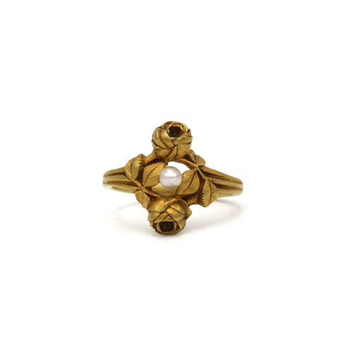 Bague 55 Bague Art Nouveau - Or et Perle 58 Facettes 250056SP