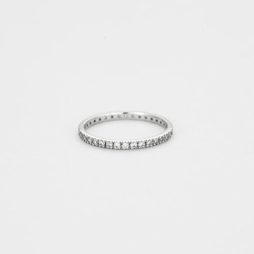 Bague Alliance or blanc diamants 58 Facettes LP834