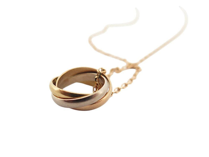 Collier collier CARTIER trinity mini pendentif 3 anneaux ors 18k 58 Facettes 269166