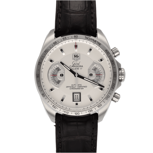 Montre Montre TAG Heuer Grand Carrera en acier - 43 mm - Ref. CAV511B - Vers 2010 - Avec boite dorigine 58 Facettes FB10522