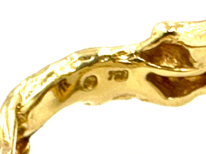 Bague 54 GILBERT ALBERT. Bague or jaune 18K et billes interchangeables 58 Facettes
