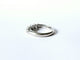 Bague 53 Demi alliance or blanc, diamants baguettes 58 Facettes