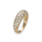 Bague 46 Bague jonc petit doigt en or jaune 18K avec 1,80 ct de diamants H-VS - Taille 46 58 Facettes FB10600