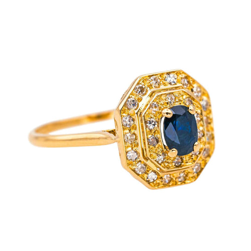 Bague 52 Bague Or rose Saphir, Diamant 58 Facettes 4635512CN