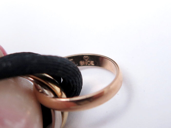 Bracelet bracelet CARTIER trinty 3 ors 18k b6016700 cordon noir 17 cm 58 Facettes 272865