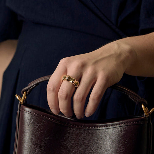 Bague 53 GUCCI - Bamboo - Bague en or jaune 58 Facettes COL3555