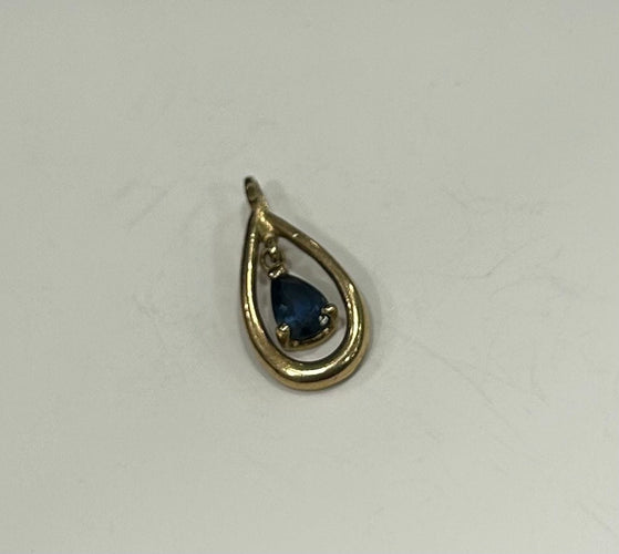 Pendentif Pendentif or jaune saphir 58 Facettes LP424/15