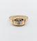Bague 53.5 Bague Tank Art Déco or rose, petit diamant et monture géométrique (circa 1950) 58 Facettes A05167