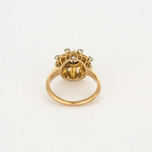Bague 51 Bague en or rose 18K et platine 58 Facettes ALE42612