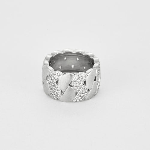 Bague 59 Cartier La Dona - Bague XL en or blanc sertie de diamants 58 Facettes LP1091