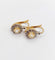 Dormeuses marguerite antique or 18k perle et diamants taille roses (circa 1900)