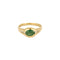 Bague 50,5 Bague en or jaune, émeraude et diamants 58 Facettes COMP0989