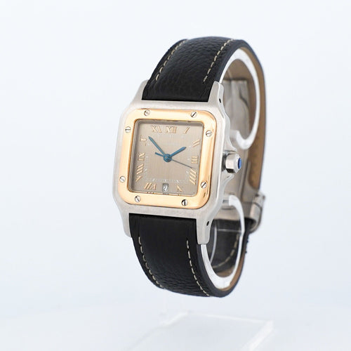 Montre CARTIER -Montre Santos Galbée - Bronze roman dial - LM 58 Facettes