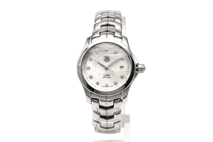 Montre TAG Heuer - Montre Link en acier, nacre et diamants 0,07 ct 58 Facettes 20695