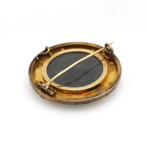 Broche Broche Uranie - Or, Emeraudes, Diamants & Camée Agate 58 Facettes 250380R