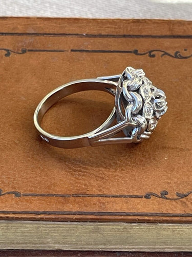 Bague 50 Bague vintage or gris et diamants 58 Facettes 116