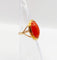 Bague 43 Bague cocktail or rose, cabochon de corail, Art Déco 58 Facettes A06379