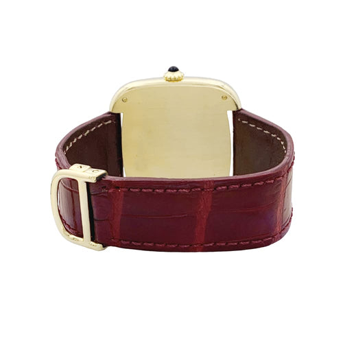Montre Montre Cartier, « Square » en or jaune et cuir. 58 Facettes 35327