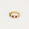 Bague 49.5 Demi-alliance en or jaune 18K diamants & rubis 58 Facettes ASN0390