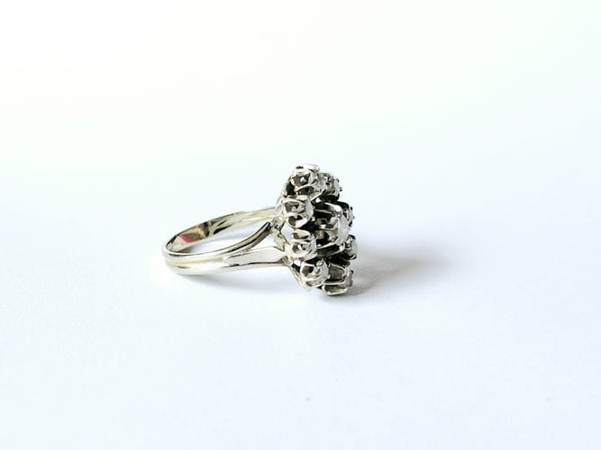 Bague 50 Bague or blanc et diamants 58 Facettes