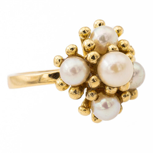 Bague perle Or jaune Perle