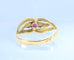 Bague 54 Bague or jaune et rubis 58 Facettes AB515