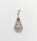 Pendentif Pendentif fleur Art déco en or blanc 18k avec diamants taille roses et saphirs 58 Facettes A06507