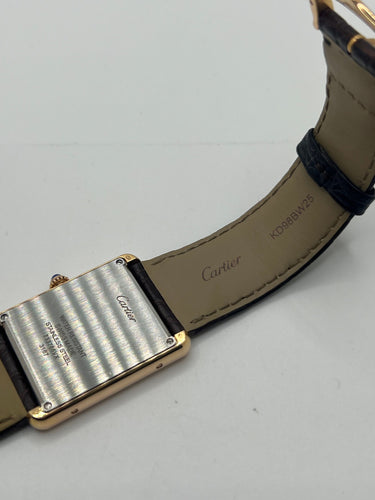 Montre Cartier Tank Solo Or Jaune 18 carats 58 Facettes