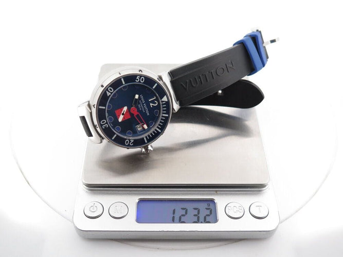 Montre montre LOUIS VUITTON tambour diver q103f automatique 39 mm acier 58 Facettes 266119