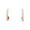 Boucles d'oreilles Paire de petites créoles en or rose, diamants. 58 Facettes 34973