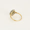 Bague 54 Marguerite en or jaune et blanc, émeraude et diamants 58 Facettes SBR1999X2