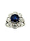 Bague 50 Bague Belle Époque platine, saphir et diamants 58 Facettes