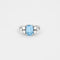 Bague 62 Bague en or gris et pierre bleue 58 Facettes