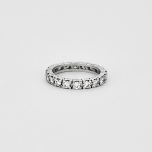 Alliance américaine en or blanc 58 Facettes 240260