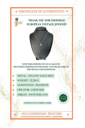 Collier Chopard, collier pendentif cœur Happy Diamond en or jaune 58 Facettes