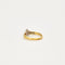 Bague 56 Bague Solitaire or jaune à motif étoile Diamants sertis sur or blanc 58 Facettes 1479