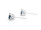 Boucles d'oreilles en or blanc avec topaze