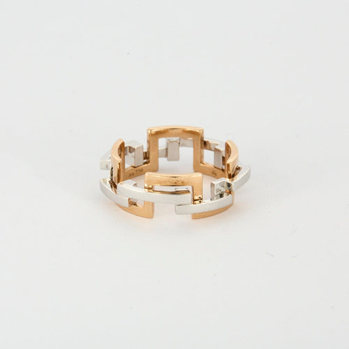 Bague 52 MELLERIO - Graphic - Bague or rose et blanc 58 Facettes J1WP463-0052