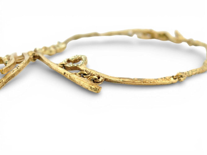 Collier rare vintage collier CHRISTIAN LACROIX baroque a spirales dore & strass 58 Facettes 272655