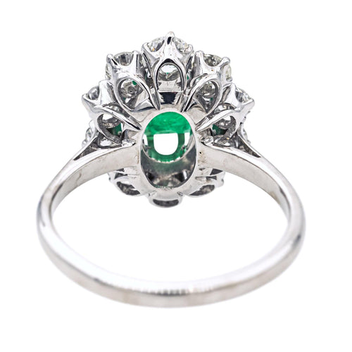 Bague 54 Bague  Pompadour  Or blanc Emeraude, Diamant 58 Facettes 3747899CN