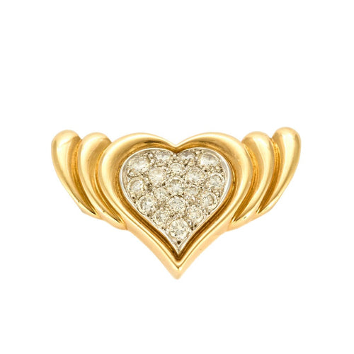 Pendentif or jaune et diamants