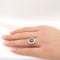 Bague 54 Bague marguerite or blanc saphir et diamants 58 Facettes