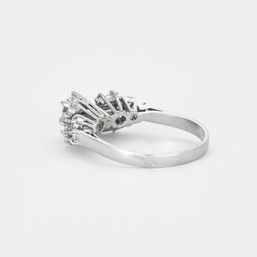 Bague 53 Bague en or gris diamants 58 Facettes ALGU30