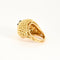 Bague 50 Bague boule vintage en or jaune 18K sertie de 6 saphirs et d'un rubis 58 Facettes