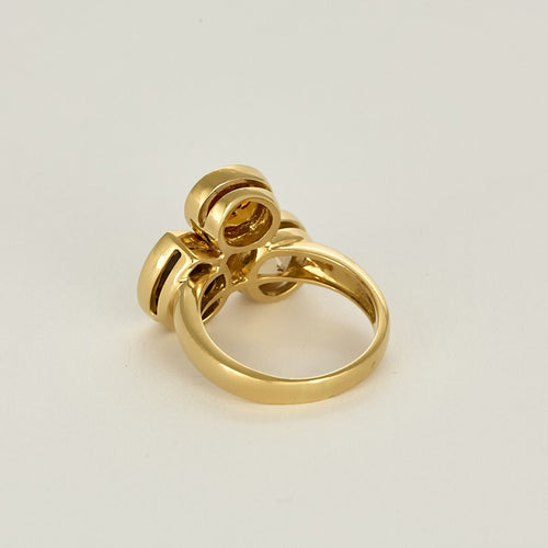Bague 56 Bague trilogie en or jaune et béryl de couleurs 58 Facettes HOU5642
