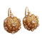 Boucles d'oreilles Dormeuses marguerite antique or rose 18k diamants et perles (circa 1900) 58 Facettes A06102