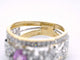 Bague 54 Bague en or jaune sertie de diamants et d'une pierre précieuse 58 Facettes 2241