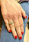 Bague 56 Bague ondulée en or jaune, diamants 58 Facettes